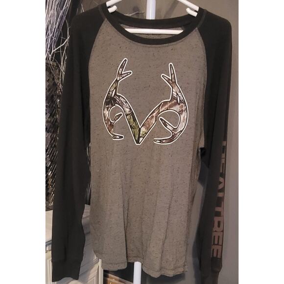 Realtree Camo Long Thermal Sleeve Hunting Tshirt Men Size L 42/44 - Picture 2 of 7